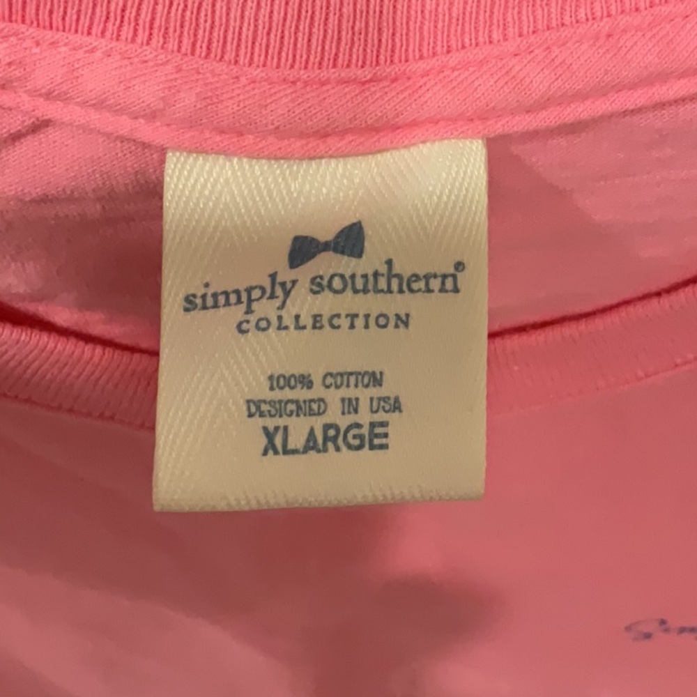 Simply Southern Bright Pink Long Sleeve Tee - Picture 2 of 4